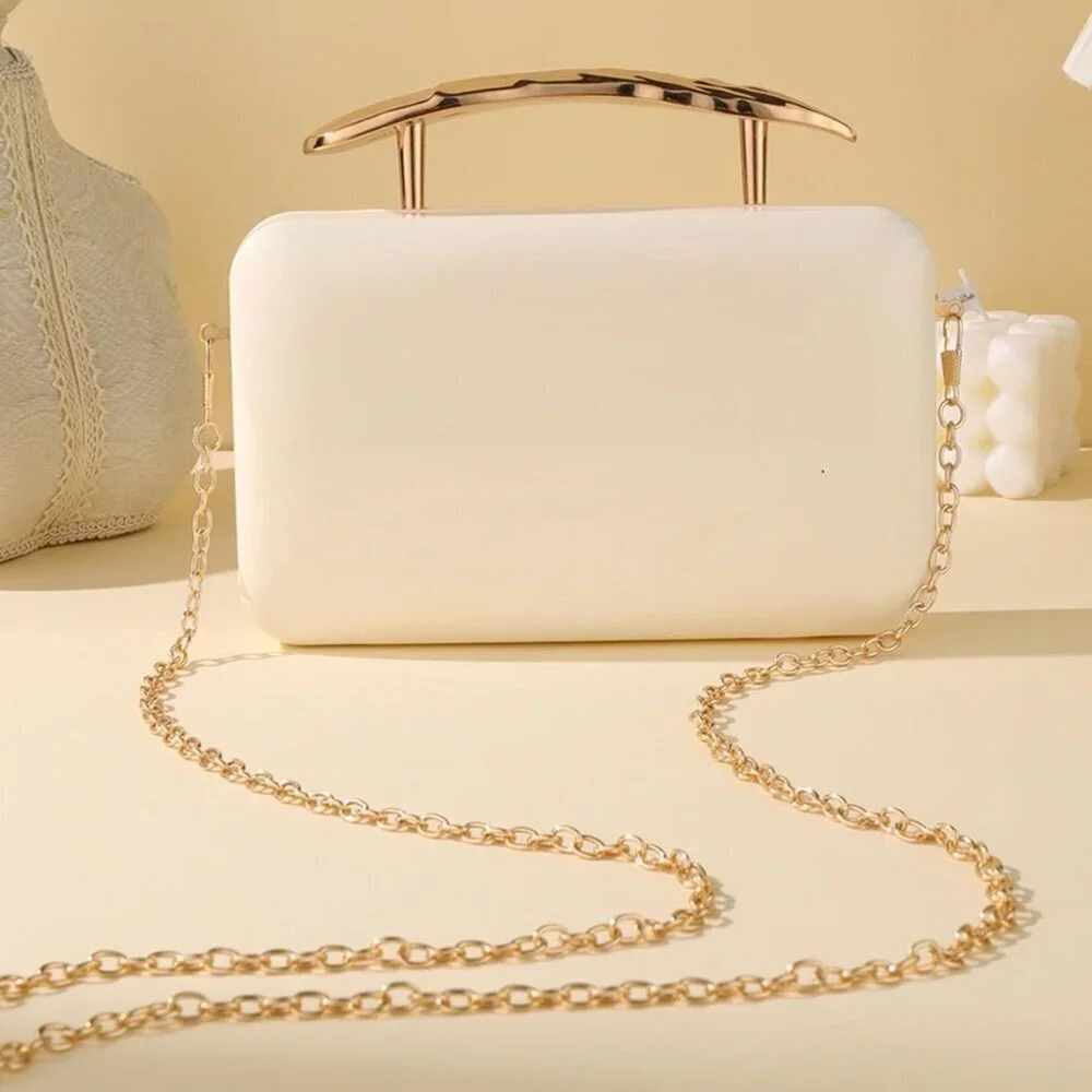 Women Acrylic Clutch Bag Small Evening Purse Crossbody Wedding Party